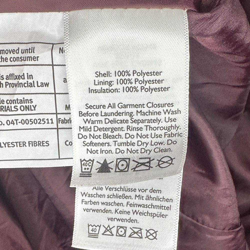 Eddie Bauer Women's Burgundy Quilted Puffer Jacket - Picture 7 of 7